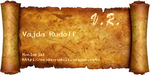 Vajda Rudolf névjegykártya